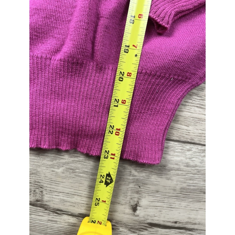 Vintage Meister Sweater Women's Size Small New Wool Stripe Ski Pink Retro - Picture 5 of 9